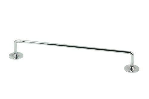Chrome-plated 230mm tea towel rail, compact design for under-sink use, ideal for hanging kitchen towels and maintaining organization.