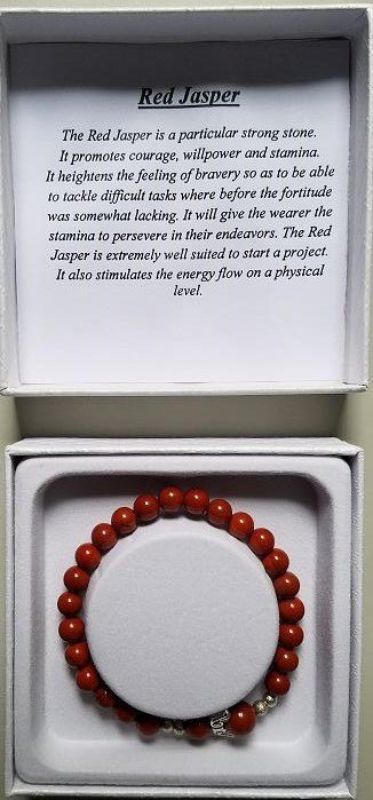 Vibrant Red Jasper Bracelet promoting courage and willpower, perfect for daily wear and enhancing personal strength.