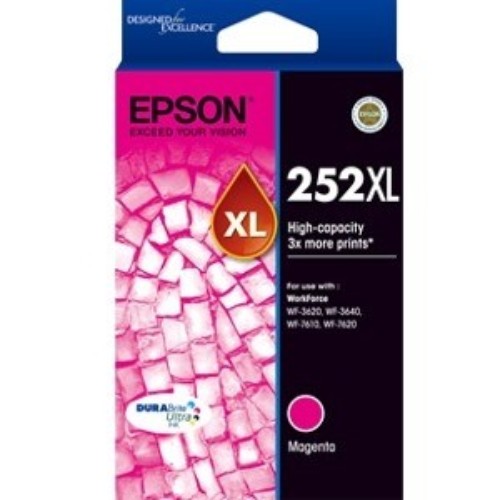 High-capacity magenta ink cartridge for vibrant, durable prints using Epson's DURABrite Ultra technology. Perfect for professionals.