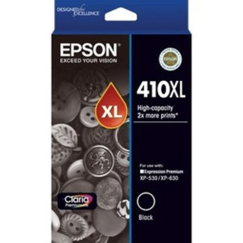 High-capacity black ink cartridge for Epson printers, delivering vibrant prints and double the page yield for efficiency.