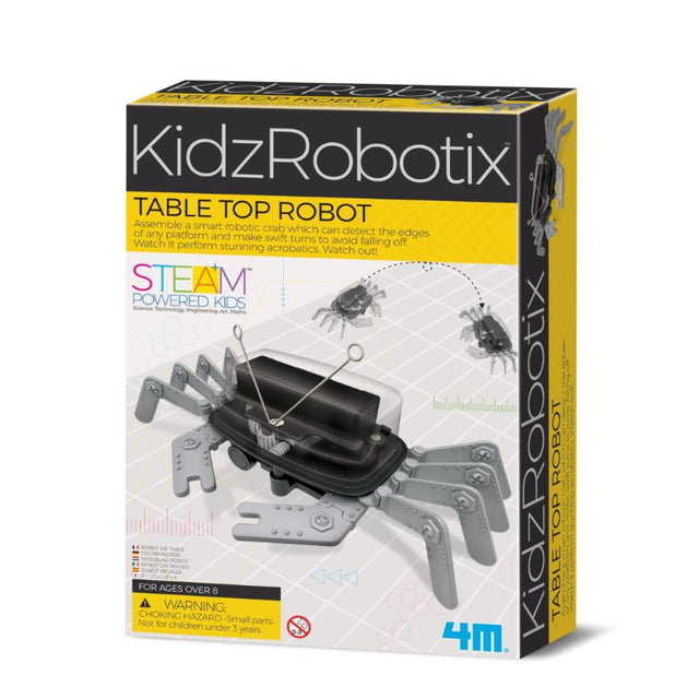 DIY robotics kit by 4M featuring an edge-detecting robotic crab, perfect for learning and play in STEM education.