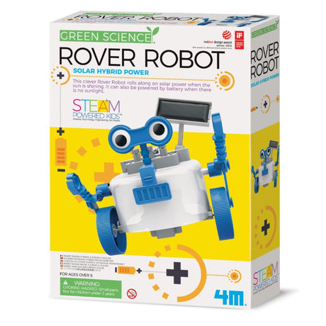 Hybrid Rover Robot - 4M: Solar-powered robot for outdoor fun, switches to battery for continuous exploration; durable and educational.