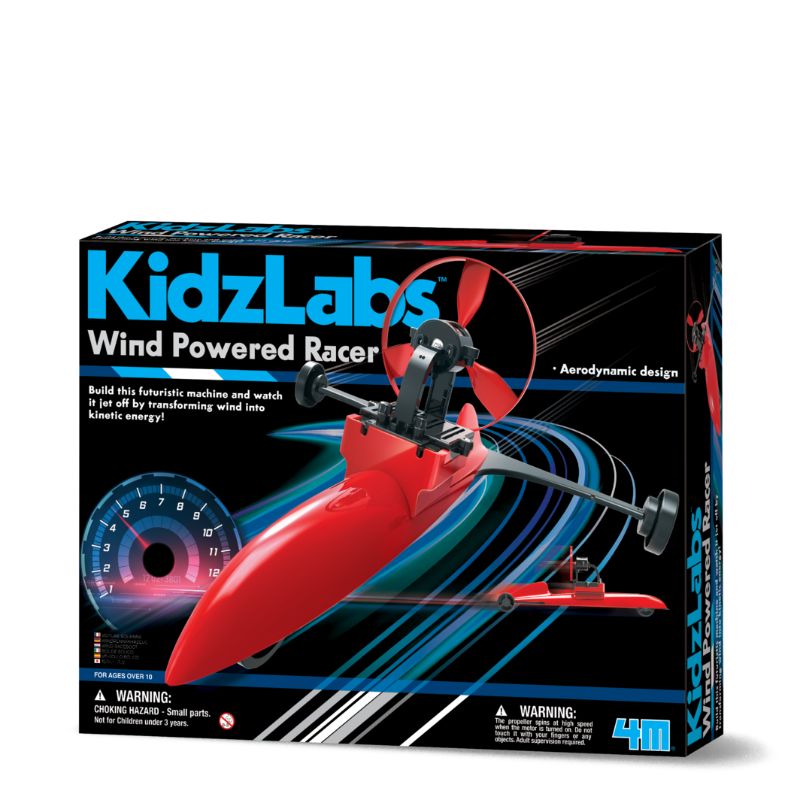 Wind Powered Racer by 4M, an educational toy that harnesses wind energy for kids to explore STEM concepts.