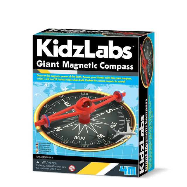 Giant 30cm magnetic compass for interactive STEM learning and exploration, perfect for classrooms and science projects.