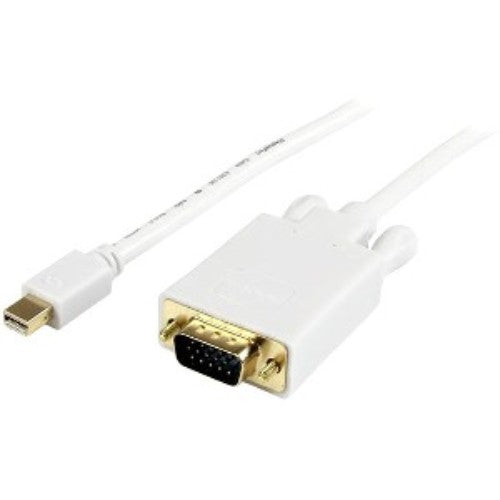 Mini DisplayPort to VGA video cable, 3.05m long, connects devices to VGA monitors with crisp 1920x1200 resolution.