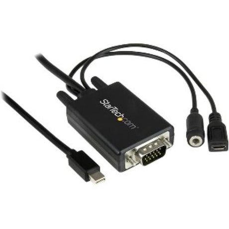 Mini DisplayPort to VGA Adapter Cable with audio, 10-foot length for seamless audio-visual connection to VGA monitors.