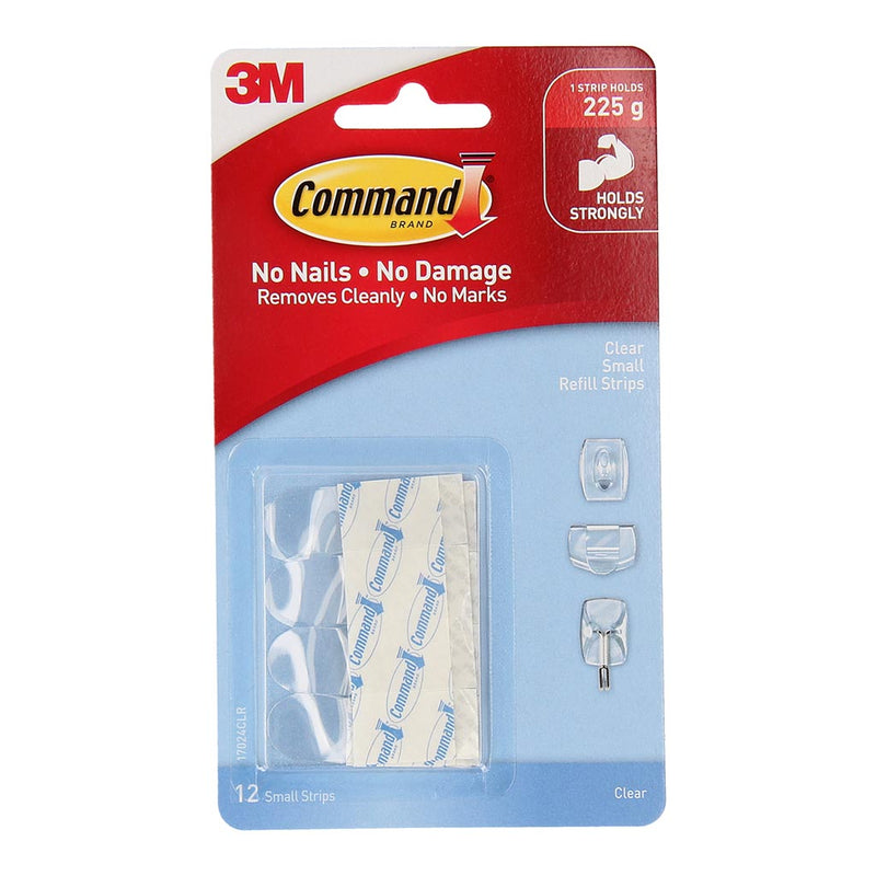 Command Strips Refill 17024CLR Small Clear Pk/12