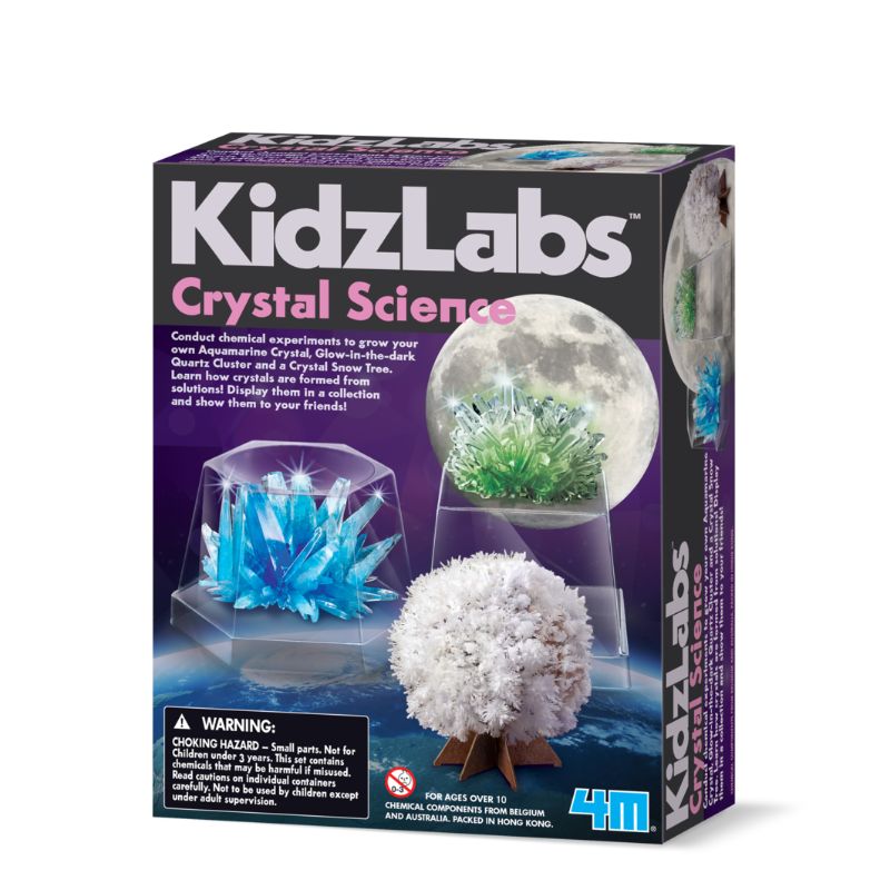 Crystal Science Kit by 4M allows kids to grow and explore unique crystals, perfect for hands-on STEM learning and creativity.