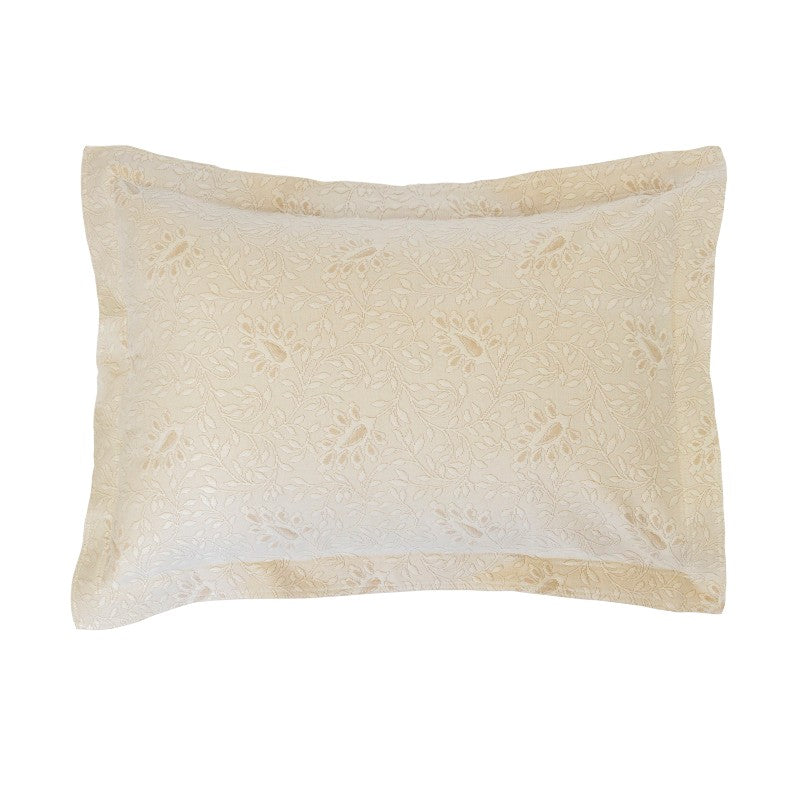 Ecru Matlas Helena Pillow sham, 100% cotton, textured design, perfect for adding luxury to your bedroom decor.