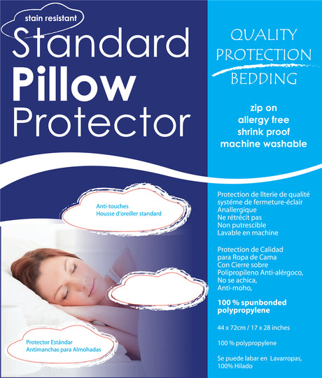 Set of 2 breathable pillow protectors, measuring 44 x 72 cm, guard against allergens and spills for better sleep.