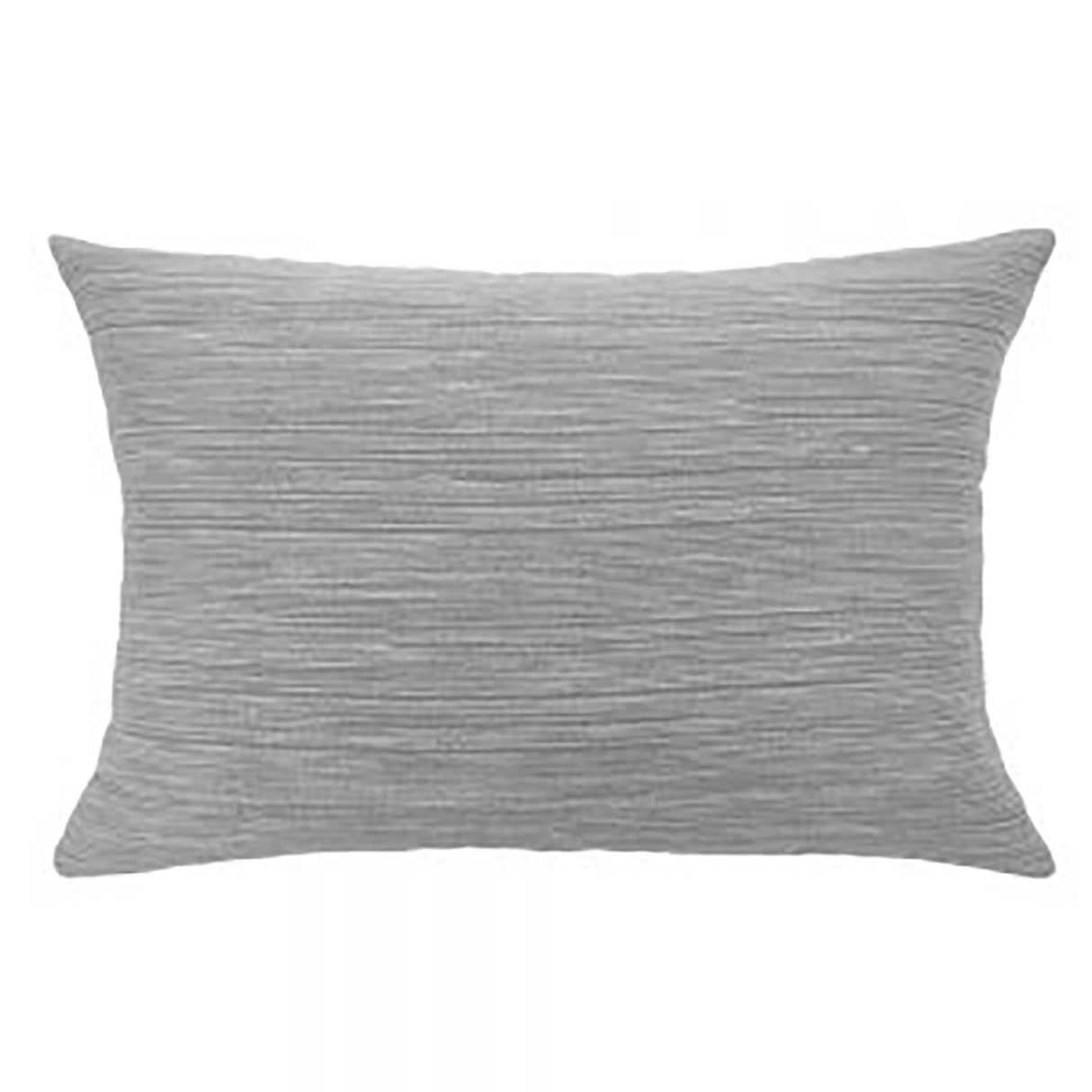 Reversible PILLOWSHAM - TILLIE GREY (70cm) with channel quilting, luxurious cotton-linen blend, and elegant flange design.