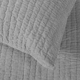 Luxurious Ellie Silver pillow sham with hand quilting, 100% cotton velvet, and 220gsm fill for added comfort (70cm).