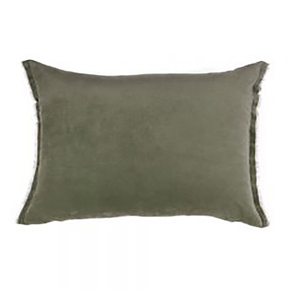 Olive green 70cm envelope pillow sham made from soft 100% cotton velvet, perfect for elegant bedroom decor and layering.