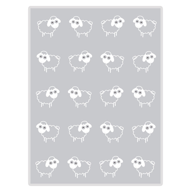 Grey Sheep Sherpa Baby Blanket, 75 x 100cm, features soft cotton front and plush sherpa reverse for ultimate comfort.