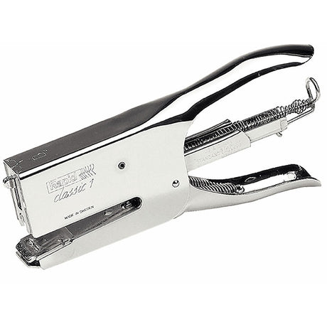 Rapid Plier K1 Chrome C/S 0172990: durable chrome pliers with adjustable anvil for efficient stapling and pinning up to 50 sheets.