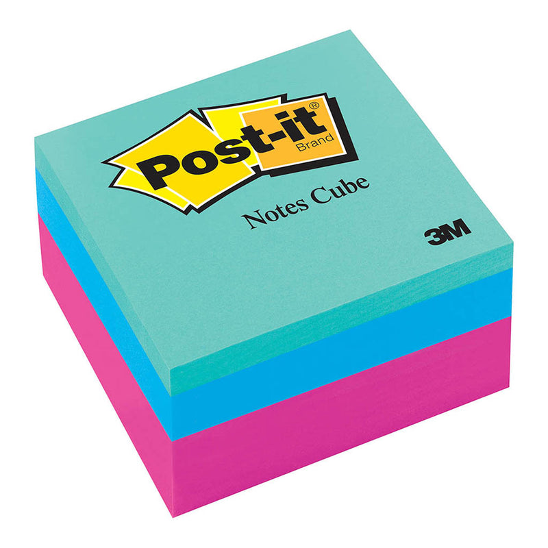 3M Post-it Notes Memo Cube  Pink Wave 2027-RCR 76mm x 76mm 400 sheets