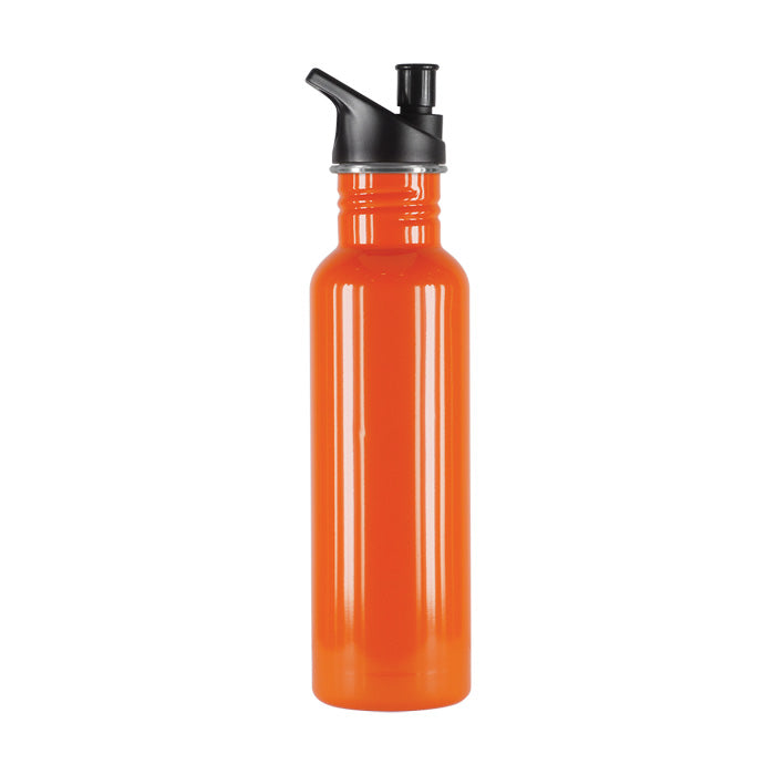 Vibrant orange Nomad Eco Safe Drink Bottle, 750ml stainless steel, eco-friendly, BPA-free, perfect for hydration on-the-go.
