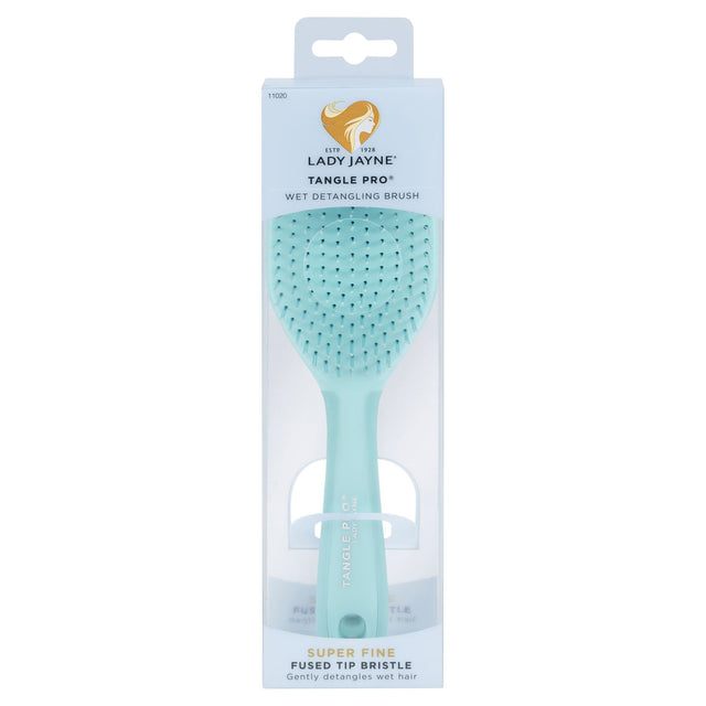 Lady Jayne Tangle Pro Wet Detangling Brush in various colors, designed for gentle detangling of wet or dry hair without breakage.