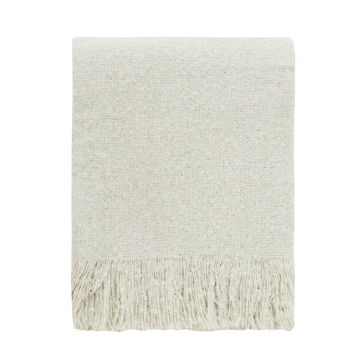 Luxurious bone white throw blanket from Smartfox NZ, soft acrylic fabric for warmth and elegance, ideal for any decor.