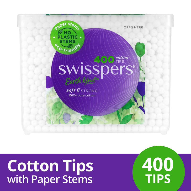 Swisspers Cotton Tips Paper Stems 400 Pack