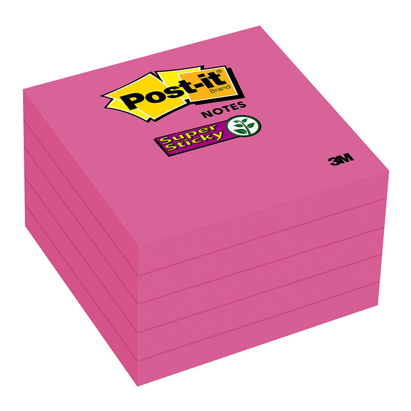 3M Post-it Super Sticky  Notes 654-5SSCG Purple 76x76mm 90 sheet pads Pkt/5