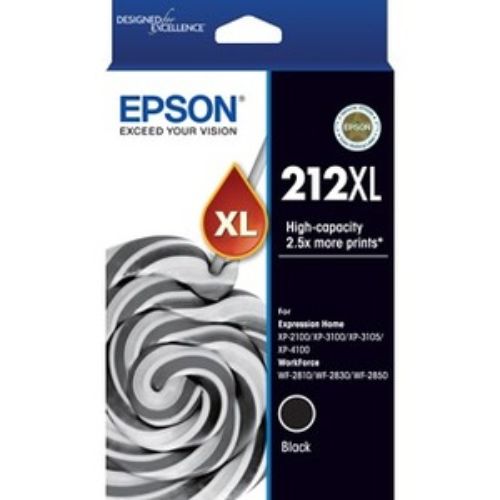 Epson 212XL Ink Cartridge - Black - Inkjet - High Yield - 1 Pack