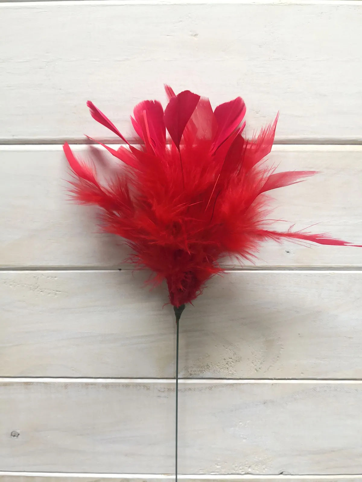 Elegant pack of 12 fluffy feather sprays, each 37 cm long, perfect for hair accessories, wedding décor, and crafts.