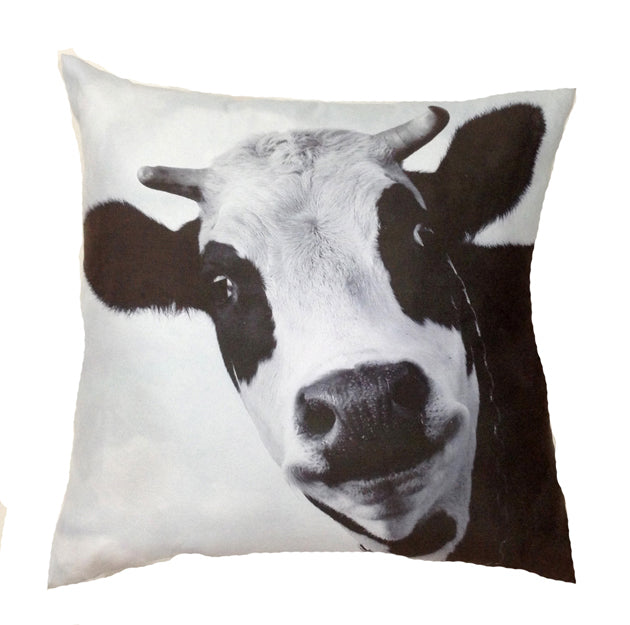 Stylish 60x60cm suede feel cushion with inner, featuring a fun design and zip for easy washing.