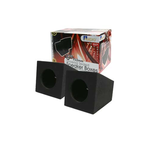 Speaker Box Sealed 6in Pair - Aerpro