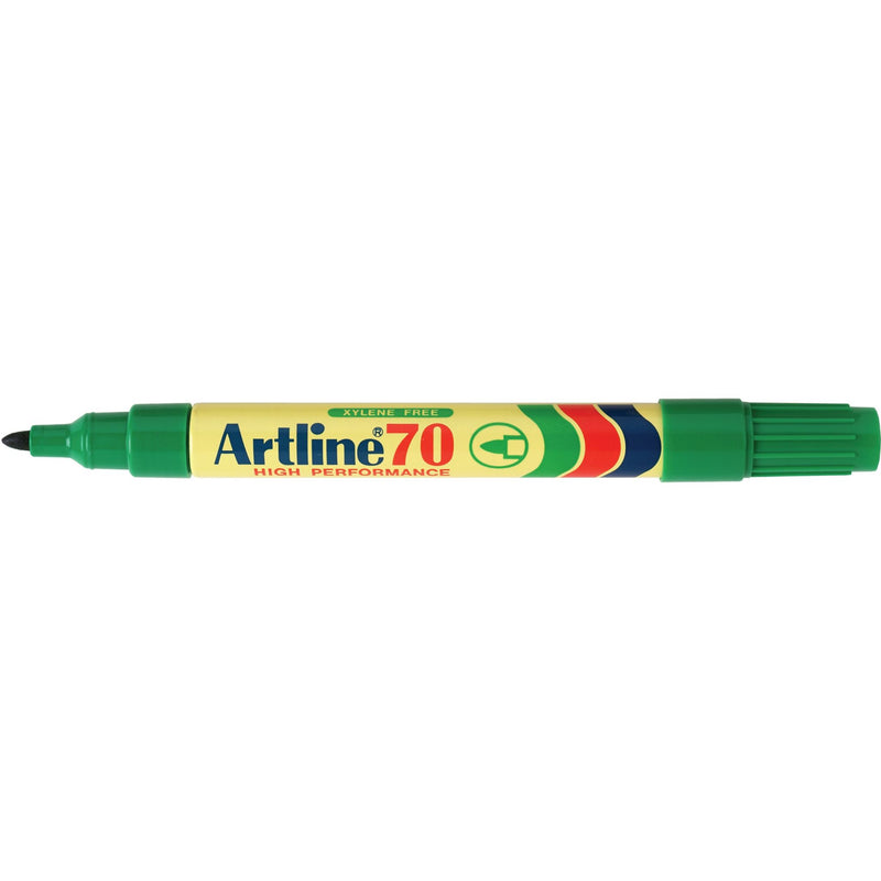 Artline 70 Permanent Marker 1.5mm Bullet Nib Green -12 units