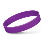 Vibrant purple silicone wristbands in a pack of 10, ideal for events, fundraising, and promotions with a comfortable fit.