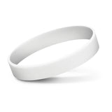 White silicone wristbands pack of 10, durable and customizable for events, promotions, and fundraising activities.