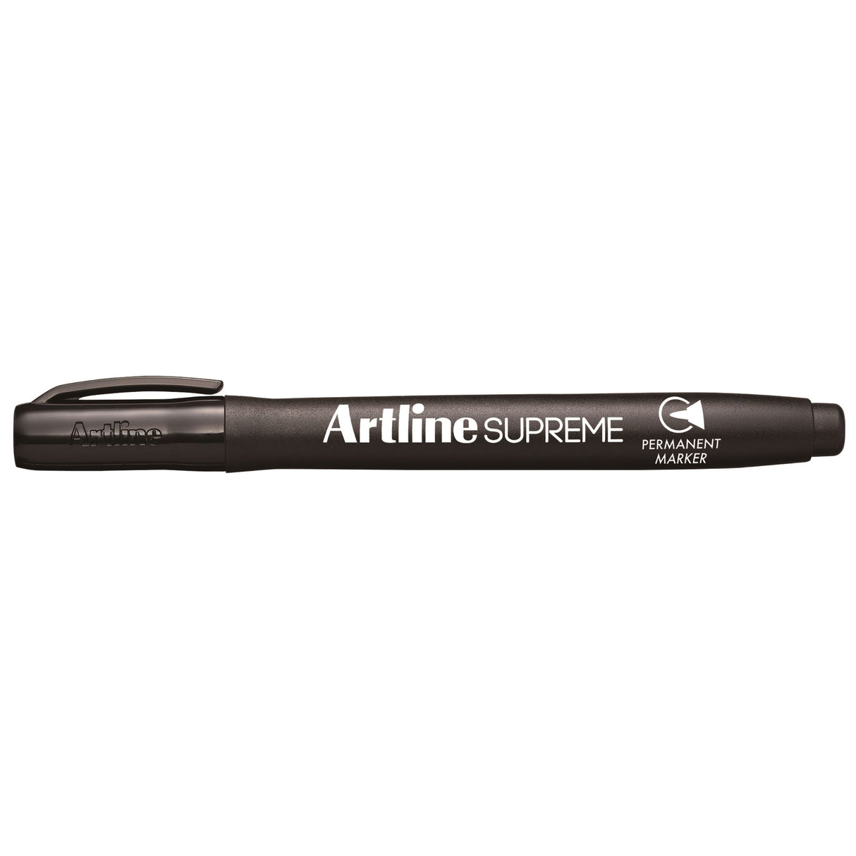 Artline Supreme Permanent Marker set of 12 in black, featuring 1.00mm nib, ergonomic design, and durable, fade-resistant ink.