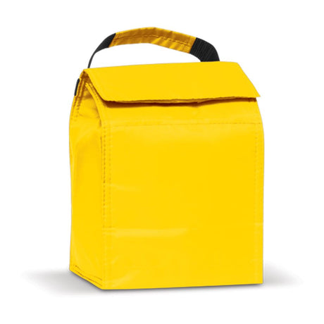 Set of 3 vibrant yellow Solo Lunch Cooler Bags, insulated for fresh meals, featuring an external pocket for easy organization.