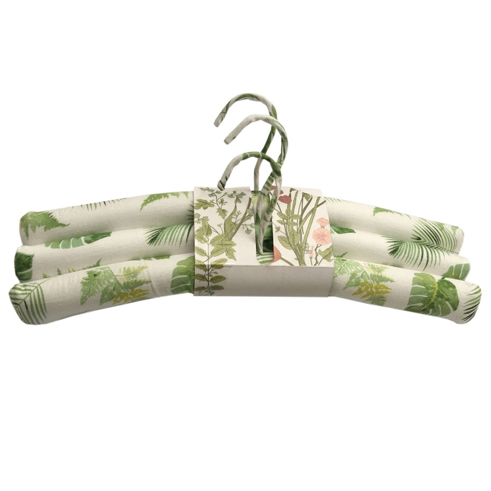 Set of 3 Palms Coat Hangers featuring stylish tropical designs for organized and wrinkle-free garment storage.