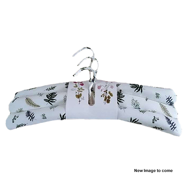 Elegant ivory and green Fern hangers (set of 3) designed for style and functionality, perfect for delicate garments.