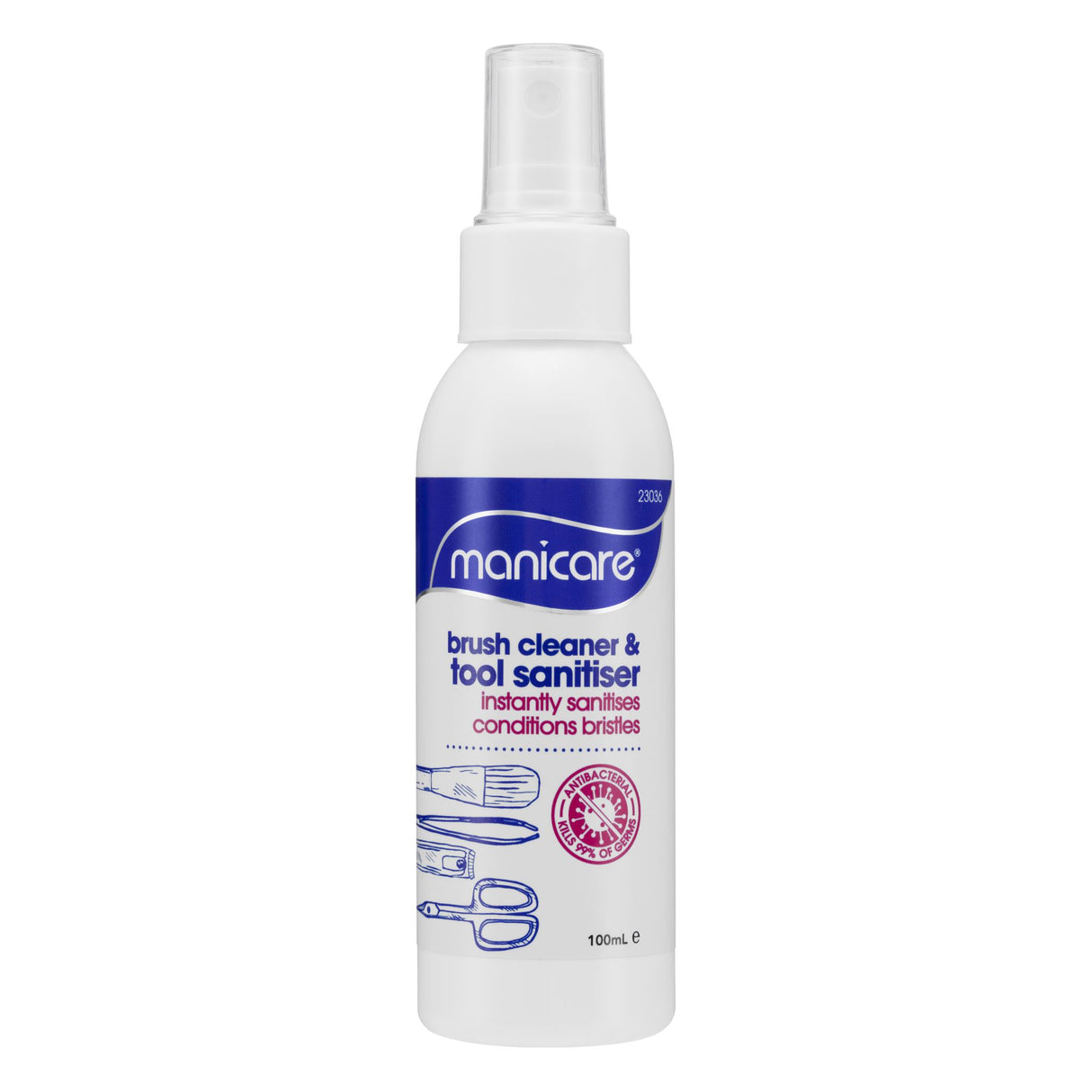 Manicare Brush Cleaner & Tool Sanitiser 100mL