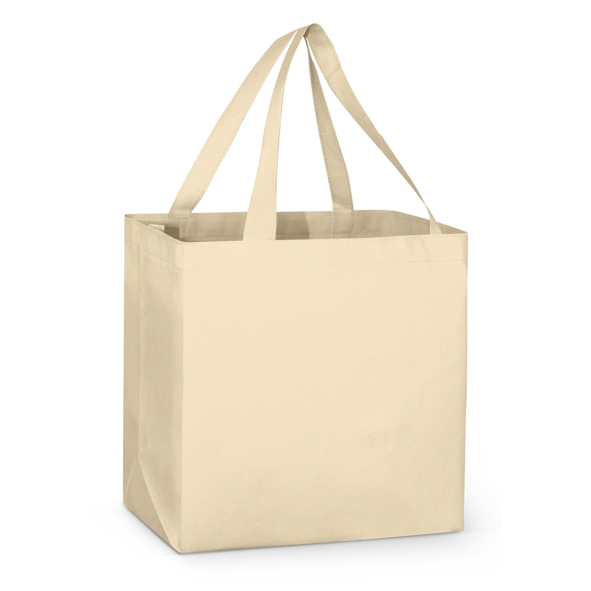 Eco-friendly reusable shopping bags in a 5-pack, durable and spacious for groceries, crafted from recycled non-woven material.