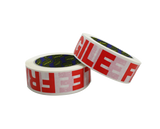 High-quality Sellotape Fragile Tape roll, 36mm x 66m, with bold 'Fragile' printing for safe packaging and easy application.