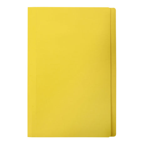 Yellow Marbig manilla folders, pack of 20, designed for organizing documents with durable quality and vibrant color.