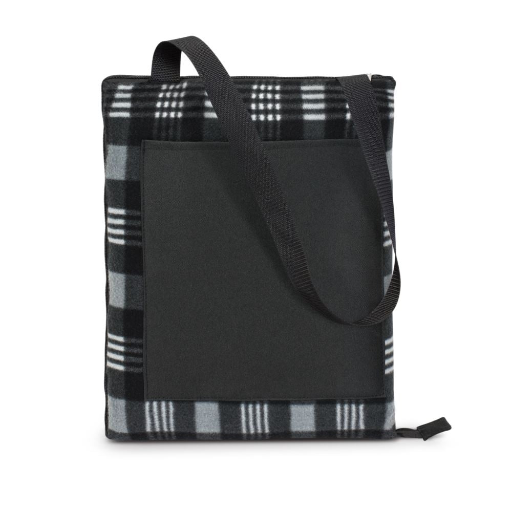 Extra-large Dakota Picnic Blanket with soft poly-fleece, waterproof backing, and secure carry handle for outdoor adventures.