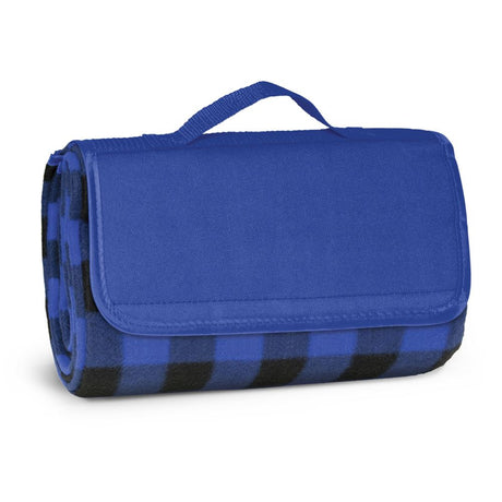 Alfresco Picnic Blanket in royal blue, spacious and waterproof, perfect for outdoor adventures and easy to carry.