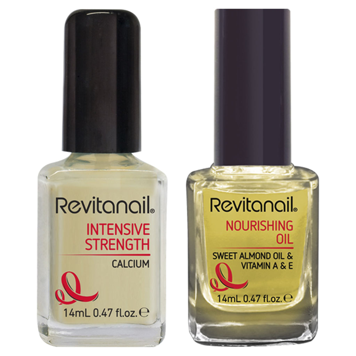 Revitanail 2-Step Revival Kit for strong, nourished nails; includes Intensive Strength and Nourishing Oil for damage repair.