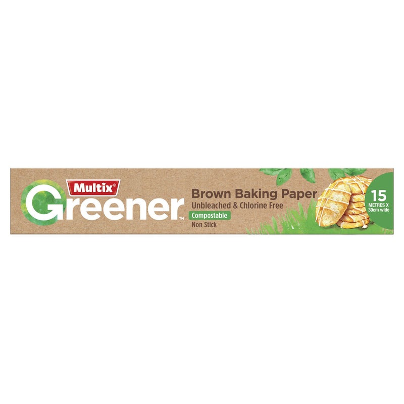 Multix Greener Brown Baking Paper 15m x 30cm