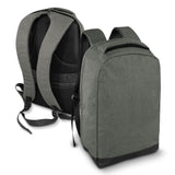 Anti-Theft Backpack with hidden zippers, padded laptop sleeve, adjustable straps, and rear luggage strap for secure travel.
