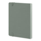 Moleskine Classic Hard Cover Pocket Notebook in grey, featuring rounded edges, elastic closure, and expandable back pocket.