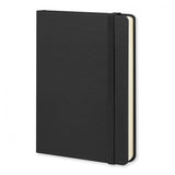 Moleskine Classic Pocket Notebook in black, featuring a hard cover, 192 lined pages, elastic closure, and expandable back pocket.