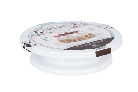 Premium Cake Turn Table with 28cm diameter, 360-degree rotation for easy icing and decoration. Ideal for bakers of all levels.