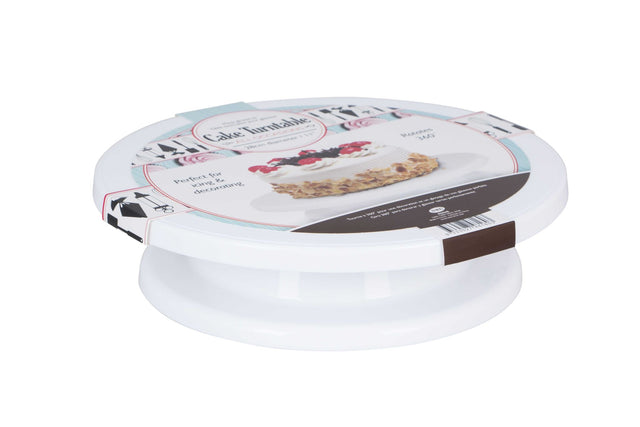 Premium Cake Turn Table with 28cm diameter, 360-degree rotation for easy icing and decoration. Ideal for bakers of all levels.