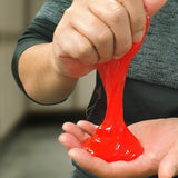 Vibrant red stress slime in secure PS containers, perfect for creative fun and stress relief, includes 20 units for all ages.
